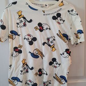 Disney Mickey & Friends T-Shirt - White, Black, Blue, Yellow